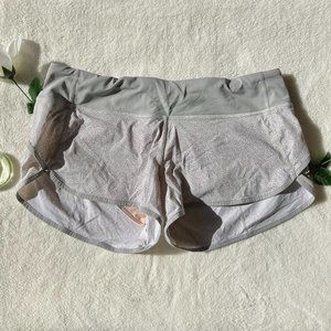 Lululemon Speed Shorts Freckle Flower Seal Grey